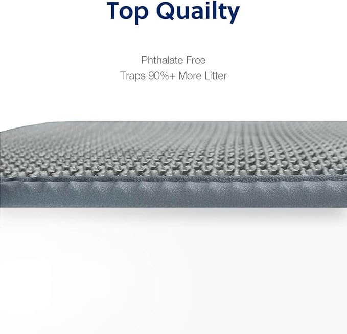 WePet Cat Litter Mat, Kitty Litter Trapping Mat, Honeycomb Double Layer Mats, No Phthalate, Urine Waterproof, Easy Clean, Scatter Control, Catcher Litter Tray Box Rug Carpet