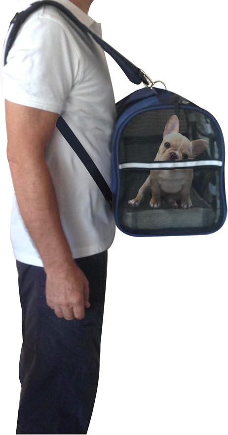 6-in-1 Sturdy Pet Carrier Backpack, Front Pack, Shoulder Bag, Pet Hand Bag, Car Seat Crate, Soft-Sided pet Carrier, Small Dog & Cat Travel Carrier, Size Large for Pets 18-21” Long, by Natuvalle.