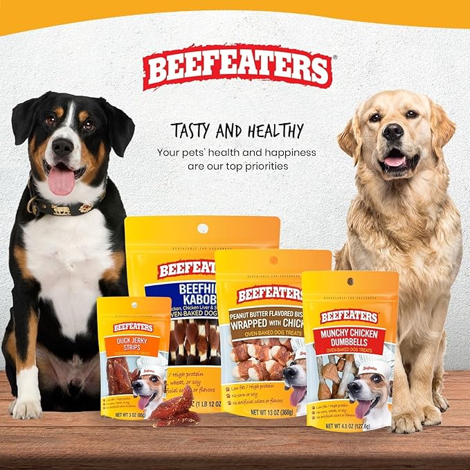 Beefeaters Sweet Potato Wrap with Chicken – Dog Treat. No Corn, Wheat, Soy or Gluten, Low Fat, Whole Muscle Jerky, Ideal for Training & Snacks