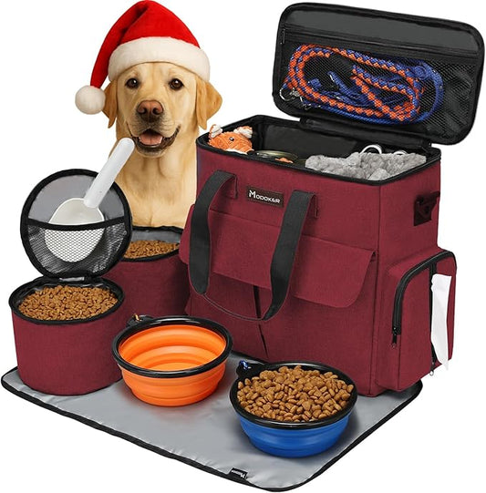 Complete outdoor safety system for dogs — airline travel bag, GPS fence, car seat, sling carrier