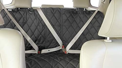 4Knines Dog Hammock for Cars, SUVs, and Small Trucks (Regular Size, Black) – Rear Seat Cover for 60/40 Split Bench w/Armrest & Seatbelt Access – Heavy Duty, Waterproof, Easy Install, Machine Washable