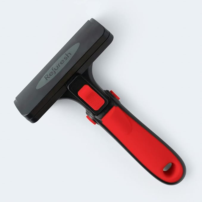 Deshedding Slicker Brush for Short Hair Dogs, Cats & Pets - Lightweight Brush for Shedding, Massaging & Grooming - Dematting Comb & Deshedder Supplies- large, red