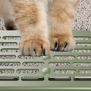 Enclosed Stainless Steel Cat Litter Box with Lid, XL Extra Large Litter Box for Big Cats, Metal Litter Pan High Sided, Never Absorbs Odors, Anti-Urine Leakage, Include Scoop (Green)