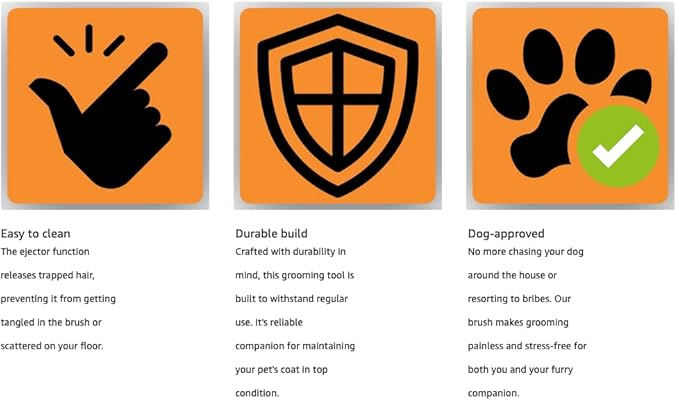 Deshedding Slicker Brush for Short Hair Dogs, Cats & Pets - Lightweight Brush for Shedding, Massaging & Grooming - Dematting Comb & Deshedder Supplies- large, red