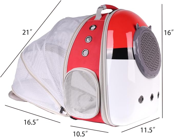 Back Expandable Cat Carrier Backpack for Cats Kitten Small Puppy, Airline Approved Cat Bubble Backpack, Space Capsule Astronaut Carrier