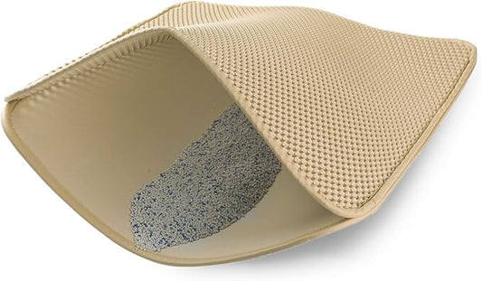 WePet Cat Litter Mat, Kitty Litter Trapping Mat, Honeycomb Double Layer Mats, No Phthalate, Urine Waterproof, Easy Clean, Scatter Control, Catcher Litter Tray Box Rug Carpet