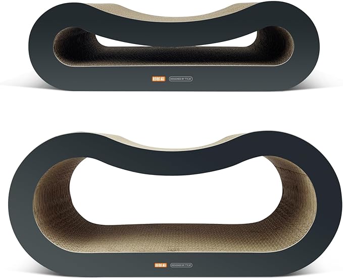 TTCAT Cat Scratch Pads,2 in 1 Corrugated Cardboard Cat Scratcher Lounge for Indoor Cats,Durable Cat Scratching Board Reversible for Furniture Protection.