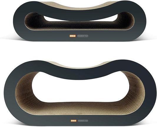 TTCAT Cat Scratch Pads,2 in 1 Corrugated Cardboard Cat Scratcher Lounge for Indoor Cats,Durable Cat Scratching Board Reversible for Furniture Protection.