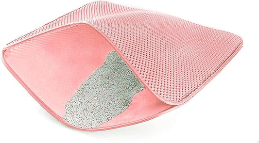 WePet Cat Litter Mat, Kitty Litter Trapping Mat, Honeycomb Double Layer Mats, No Phthalate, Urine Waterproof, Easy Clean, Scatter Control, Catcher Litter Tray Box Rug Carpet