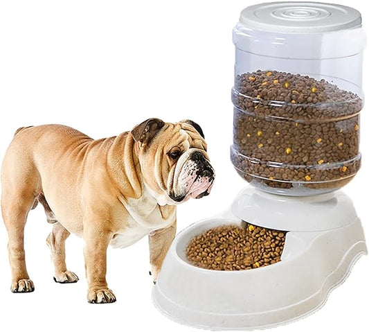Automatic Dog & Cat Feeder Station - Gravity Food Dispenser for Large Dogs & Travel Supply