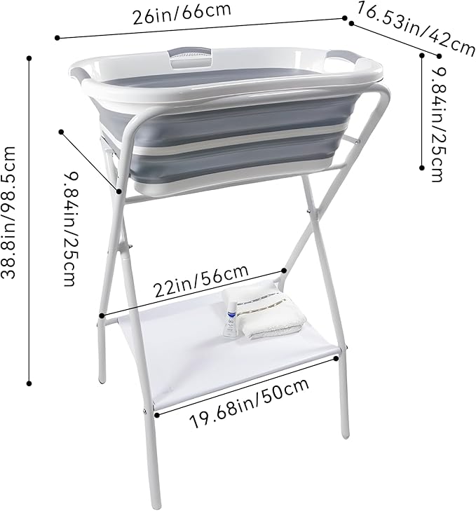 Pet Dog Booster Bath Elevated Dog Bathing Tub，Collapsible Foldable Portable Shower Bathtub for Small Dogs Cats Pet Washing Station for Grooming, Indoor and Outdoor