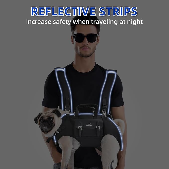 Dog Backpack Carrier for Dogs,Dog Lift Harness,Adjustable Padded Breathable Straps for Dogs, Disabled, Joint Injuries, Arthritis,S
