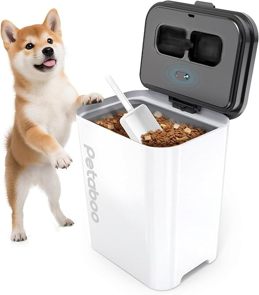 Vacuum Dog Food Storage Container, Airtight Pet Food Container, 13L Dry Pet Food Bucket for Dogs Cats Rechargeable Sealed Food Storage Bin with lid & Scoop