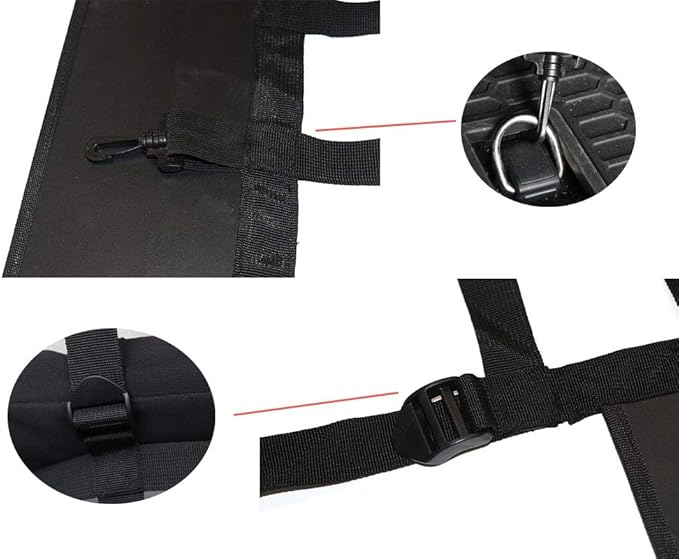 BESTAOO Pet Net Vehicle Safety Mesh Dog Barrier for Jeep Wrangler JK JL 4-Door 2007-2025, Fits Behind Rear Seat, Suitable for Medium, Large Pets, Easy to Install