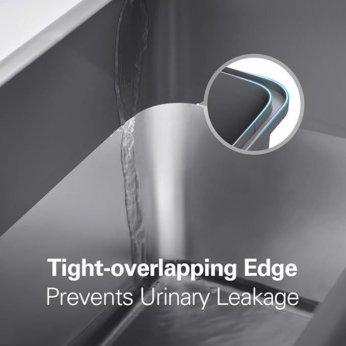 Zarler XXXL Stainless Steel Litter Box, Extra Large Cat Litter Boxes 27.8" L x 20" W x 12.9" H, Metal Litter Box with Lid for Multiple Cats, High Sided, Non-Sticky, Anti-Urine Leakage (Grey)