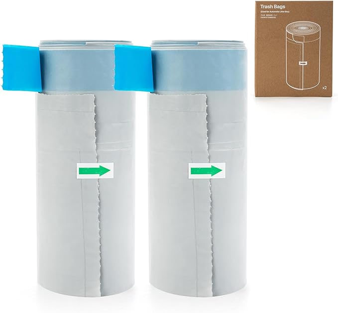 Neakasa Replaced Waste Bags-2 Rolls, Cat Litter Waste Receptacles Bags for M1 Open-Top Self-Cleaning Cat Litter Box