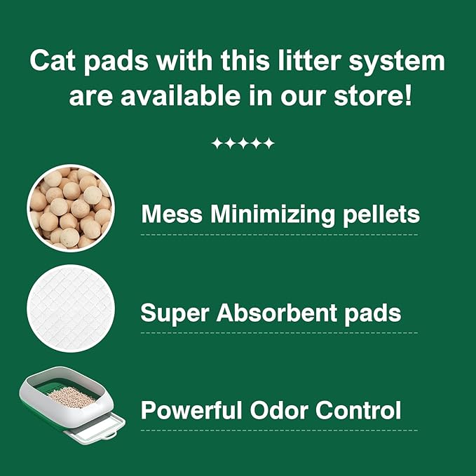 Cat Litter Pellets 18 lbs, Generic Litter Pellets Refills Exclusively for Dual-Layer Litter Box Systems, Dehydrating, Zeolite, Long-Lasting Odor Control Non-climping, Not Low-Tracking