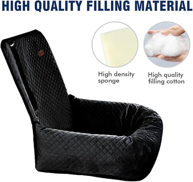 Dog Car Seat Pet Booster Seat Pet Travel Safety Car Seat,The Dog seat Made of Materials is Safe and Comfortable, and can be Disassembled for Easy Cleaning (Black)