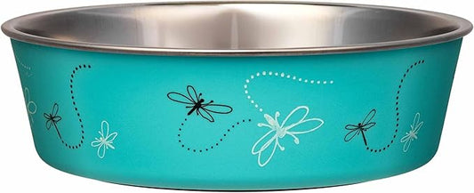 Stainless Steel Dog Bowl – Spill Proof Non-Slip Bella Bowl for Dogs & Cats – Small Dragonfly