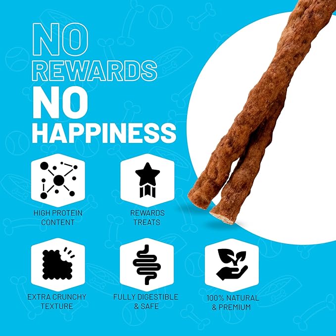 Sitka Farms Beef Sticks for Dogs 5 Inch - Crunchy Beef Munchy Sticks - 100 Count - for Small Medium and Large Dogs - Enhaced with Bully and Collagen