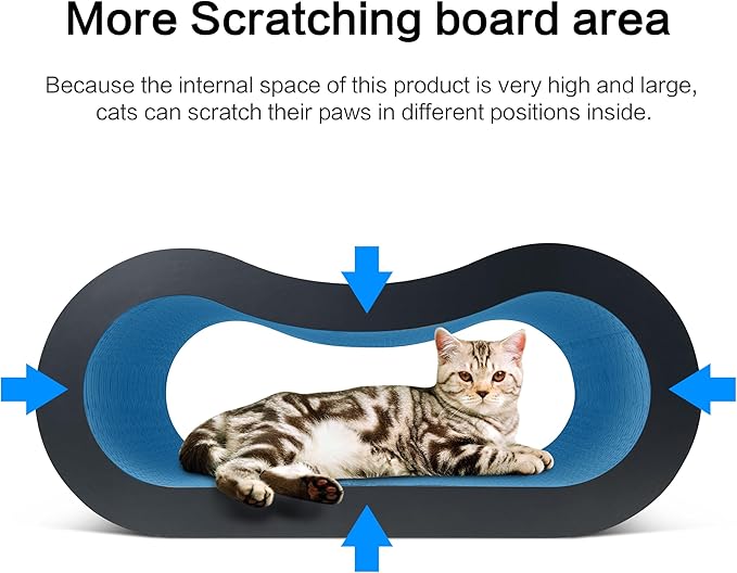 TTCAT Cat Scratch Pads,2 in 1 Corrugated Cardboard Cat Scratcher Lounge for Indoor Cats,Durable Cat Scratching Board Reversible for Furniture Protection.