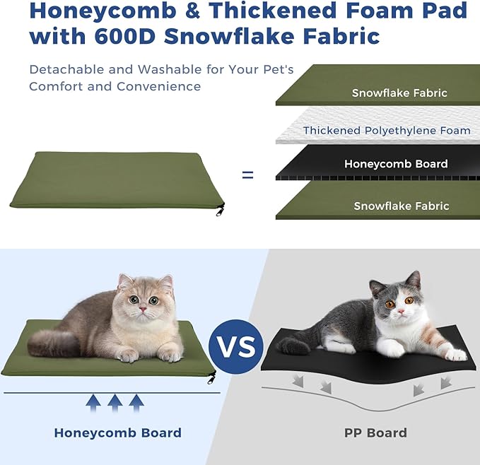 Apollo Walker Dog & Cat Carrier Backpack for 4-18lb Pets - Ventilated Safe Design with Padded Back Support, Breathable Mesh Pet Backpack for Hiking, Travel, Outdoor (Green)