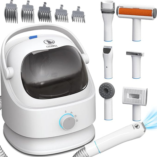 3L Dog Grooming Vacuum Dog Grooming Kit Professional Dog Hair Vacuum Pet Grooming Vacuum Pet Hair Removal Tool Dog Clipper Pet Grooming Shedding Brush for Dogs Cats