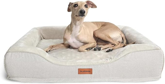 Aesthetic Dog Bed for Mediun Size Dogs Orthopedic with Cooling Gel Memory Foam Waterproof,Comfort Cute Cat Couch for Indoor Cats with Removable Washable Cover for Old Pet with Joint Pain