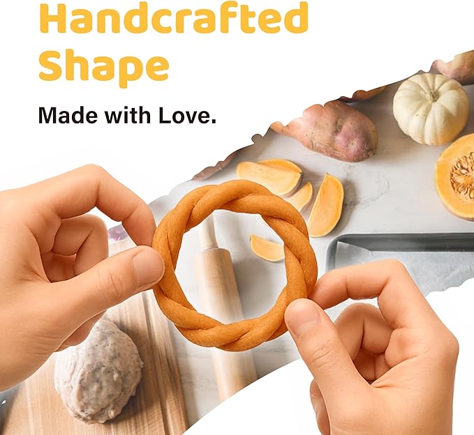 iPaw Turkey Dog Treats, All Natural Human Grade Dog Treat, Suitable for Training chew, US Sourced Raw Material, Hypoallergenic, Rawhide Alternative, Ring (Sweet Potato)