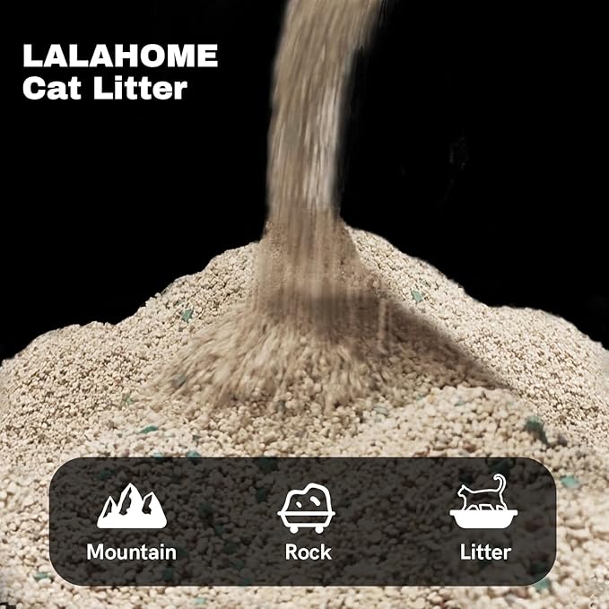 Premium Bentonite Cat Litter Sodium-Based, Clumping Cat Litter, Dust-Free, Strong Durability, Odor Control, Unscented Natural Mineral Formula Kitty Litter Bluk for RealScooper, 3 x 15 lb. Box