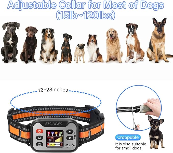 GPS Wireless Dog Fence, Electric Fence for Dogs | Safe Zone Radius up to 66-6561ft, Rechargeable & Waterproof Dog Collar, Pet Containment System-Outdoor Use, for Dogs Over 15 Lbs
