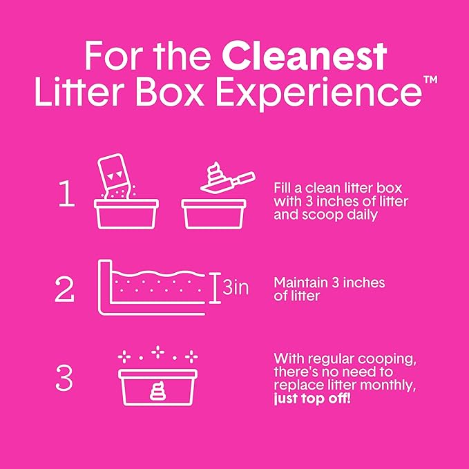 Boxie Glo Clumping Clay 30 Day Odor Control Cat Litter, 99.9% Dust-Free, Low Tracking, UV Light Attractant, 40 lb