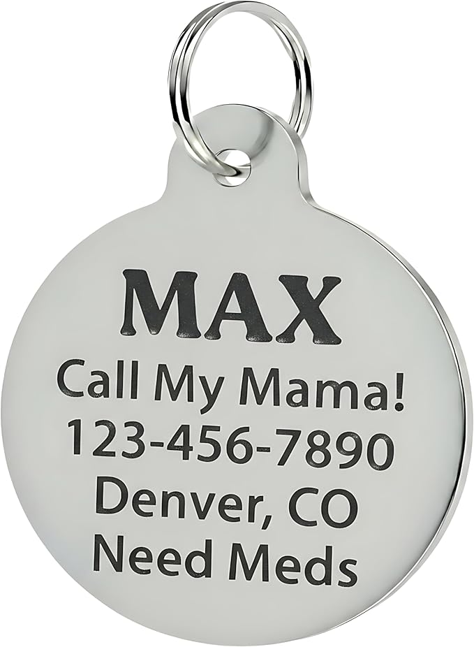 Bad Tags Personalized Dog & Cat ID Tags - Choose from 25+ Tag Designs - Free 5 Lines Custom Engraved - Unique, Cute, Funny, Sassy Pet Tag (Resident Crackhead - Orange, Large (1.25 inch))