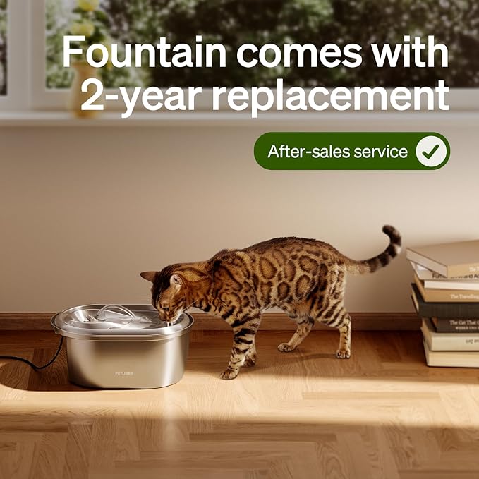 PETLIBRO 8 Packs Replacement Filters for Stainless Steel Cat Water Fountain PLWF003 & PLWF006, 4 Months Set of Replacement Filters fot Pet Water Fountain Stainless Steel