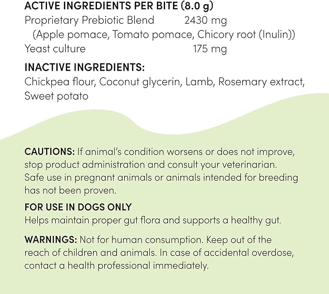 CRUMPS NATURALS Gutsy-Balance Bites 10oz/284g, Dog Treats,Supplements