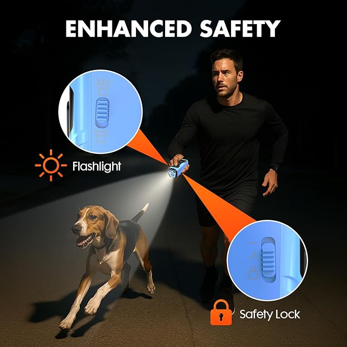 Dog Bark Deterrent Device, 3X Ultrasonic Anti Barking, 6 Training Modes 23 FT Range Barks No More Indoors Outdoors Behavior Correct Safe & Humane Rechargeable Compact Bark Control for Dogs