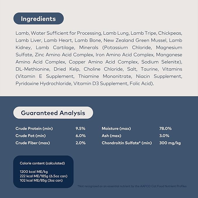 ZIWI Peak Wet Cat Food – All Natural, High Protein, Grain Free, Limited Ingredient, with Superfoods (Lamb, Case of 6, 3oz Cans)