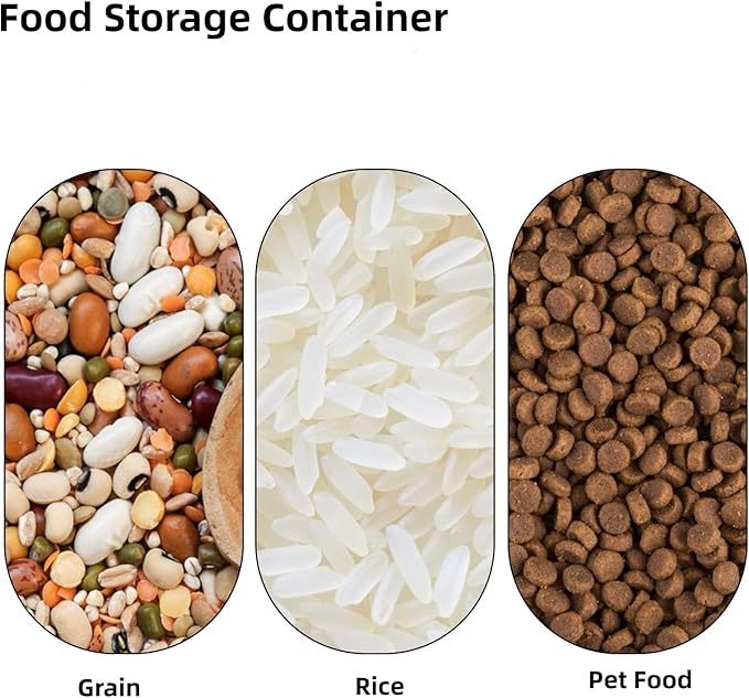 Large Flour Storage Container Bin 25lb, 4 Pack Airtight Rice Storage Containers with Wheels Seal Locking Lid, BPA Free, with Measuring Cup |Scoop, for Beans, Sugar, Grain, Dry Food - Green