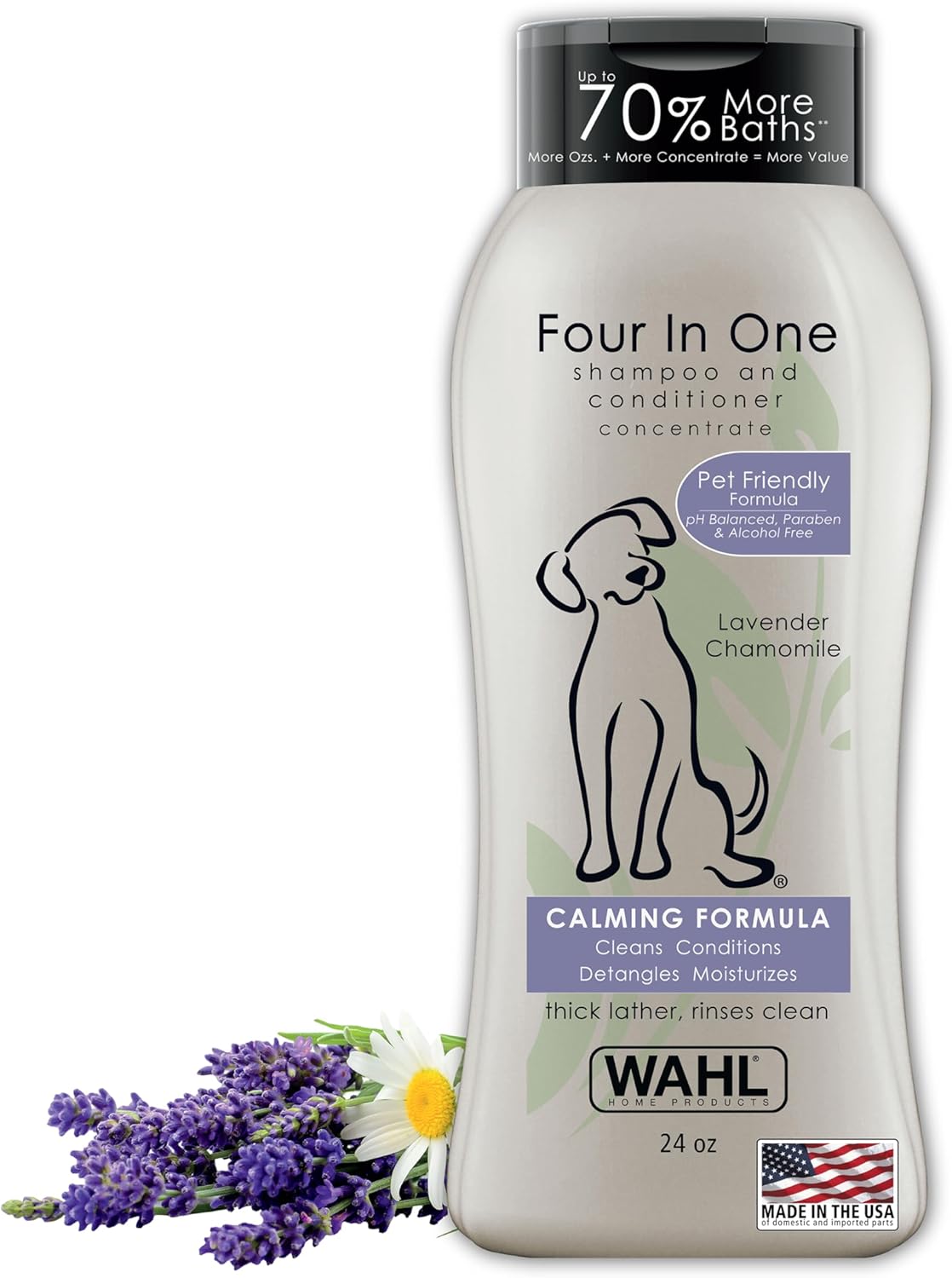 Wahl 4-in-1 Calming Dog Shampoo — Lavender & Chamomile, 24oz | FetchMart