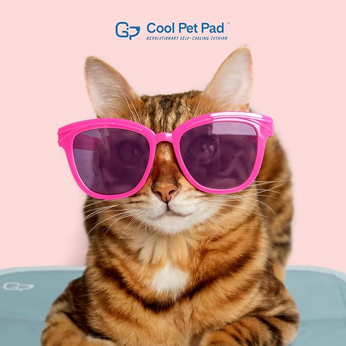 The Green Pet Shop Cool Pet Pad - Extra Large, Sage Grey - Self-Cooling, Pressure Activated Mat for Dogs & Cats from 80+ lbs - Non-Toxic Gel, No Water Needed