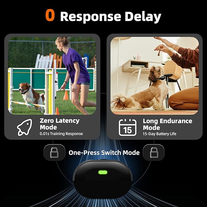 Ultra-Small Dog Shock Collar for 2 Dogs, Ultra-Light & Thin Dog Training Collar with 1300ft Remote, Tailored for Small Dogs 5-15lbs & Medium Dog, 198-Level Control,Waterproof, Rechargeable(WhiteBlack)