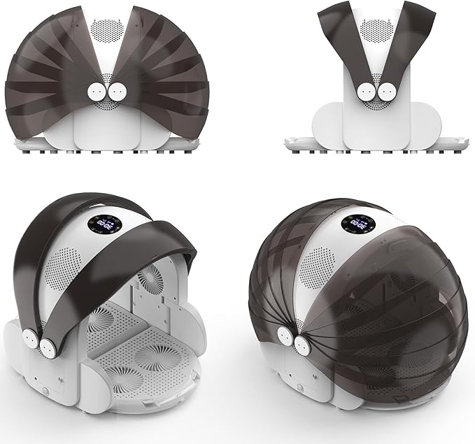 Foldable Automatic Pet Dryer Box for Cats and Small Dogs,Ultra Quiet Cat Hair Dryer with 8 High Velocity Fans 360 Drying Temperature Control 4-Speed Settings Timer Smart Pet Drying Box