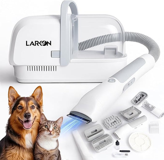 Pet Grooming Vacuum & Nail Grinding Kit – 10Kpa High-Suction Pet Hair Vacuum with 3-Speed Settings & Ultra Low Noise + Nail Grinder | Cats & Dog Grooming Vacuum for Shedding | Large 2L Dustbin