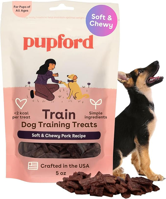 Pupford Soft & Chewy Training Treats for Dogs & Puppies (Pork, 5 oz)