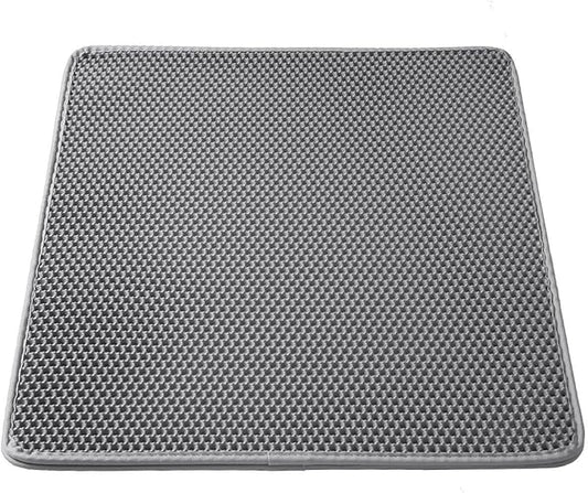 WePet Cat Litter Mat, Kitty Litter Trapping Mat, Honeycomb Double Layer Mats, No Phthalate, Urine Waterproof, Easy Clean, Scatter Control, Catcher Litter Tray Box Rug Carpet