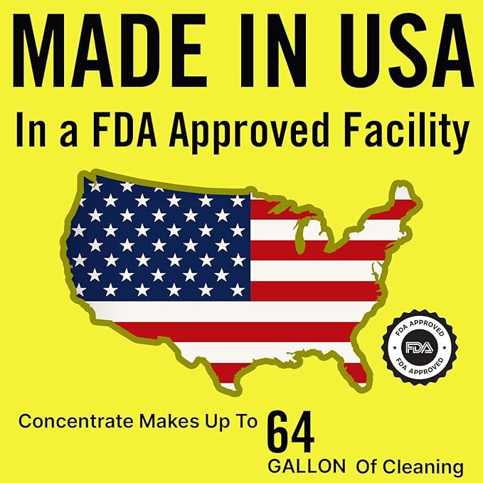 Multi-Purpose Probiotic Enzyme Cleaner, (128 oz, Citrus) - Pet Stain and Odor Remover - Concentrated - Professional & Home Strength Drains, Floors, Bathrooms, Toilets Trash Can, Made in USA