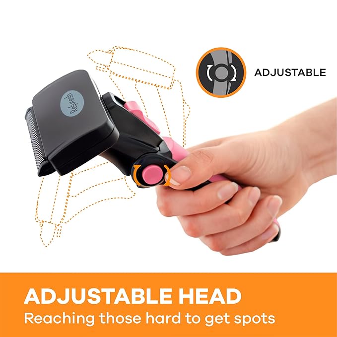 Deshedding Dog Brush for Short/Medium Hair (Medium,Pink) – Gentle Deshedding Tool for Dogs & Cats – Reduces Shedding, Without damaging Topcoat. Removes Loose Fur & Dead Undercoat.