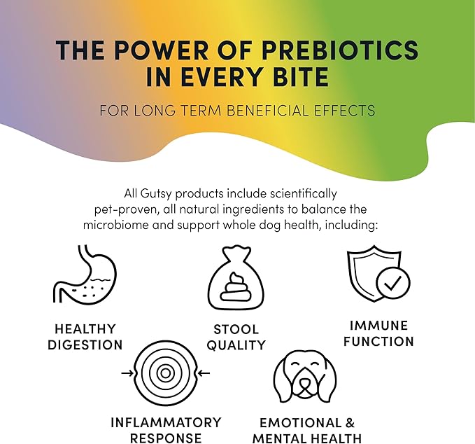 Crumps’ Naturals Gutsy-Balance Bites 10oz/284g, Dog Treats,Supplements (Pack of 2)