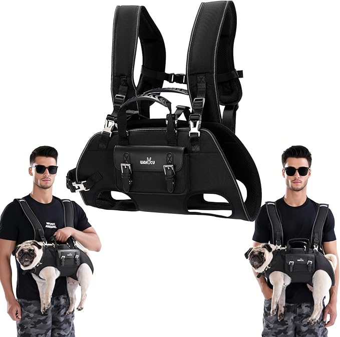 Dog Backpack Carrier for Dogs,Dog Lift Harness,Adjustable Padded Breathable Straps for Dogs, Disabled, Joint Injuries, Arthritis,M