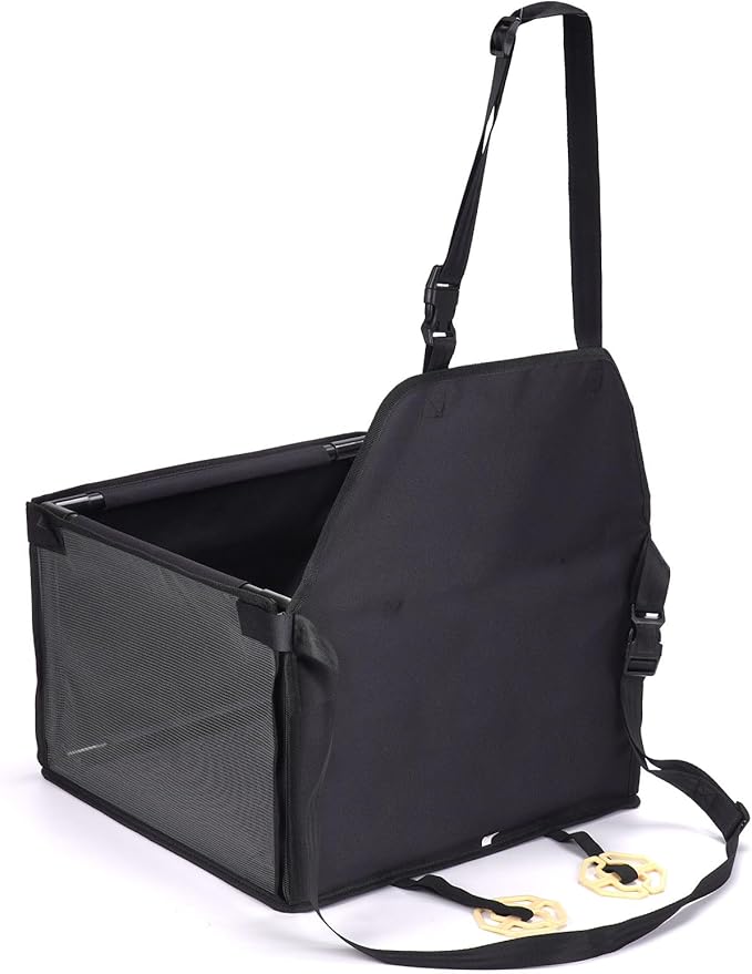 Dog Car Seats for Small and Medium Dogs,Portable Puppy/Pet Car Booster Seat with Clip-On Leash and Mesh Window for Pet Up to 20 lbs